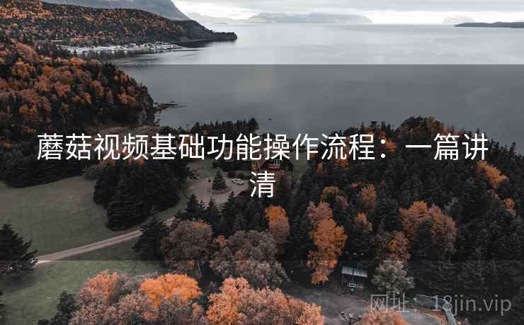 蘑菇视频基础功能操作流程：一篇讲清