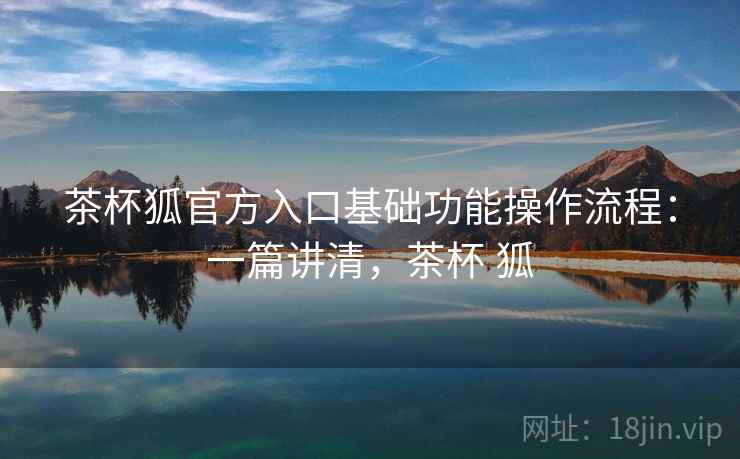 茶杯狐官方入口基础功能操作流程：一篇讲清，茶杯 狐