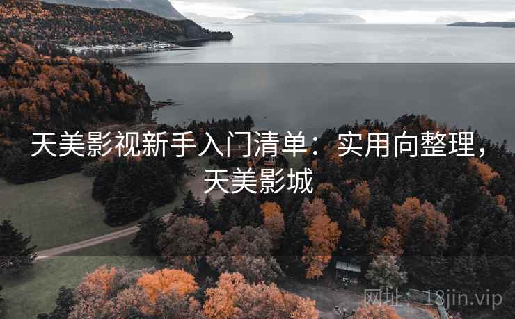 天美影视新手入门清单：实用向整理，天美影城